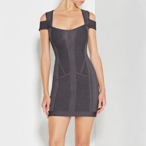 Herve Leger Dresses & Skirts - 🆕 NWT Herve Leger Knit Cold Shoulder Dress - M